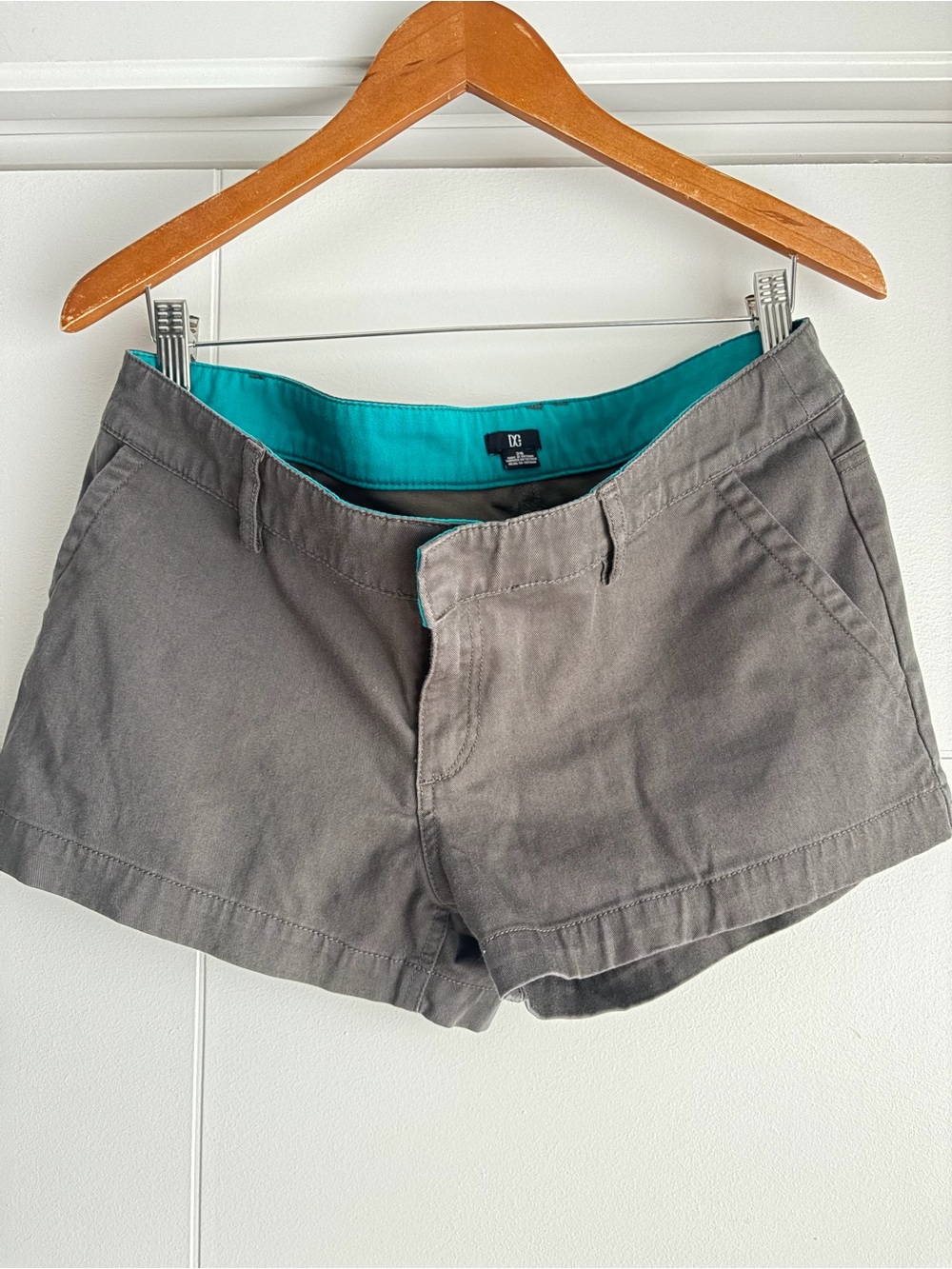 DC Women's Gray Shorts with Teal Inner Lining